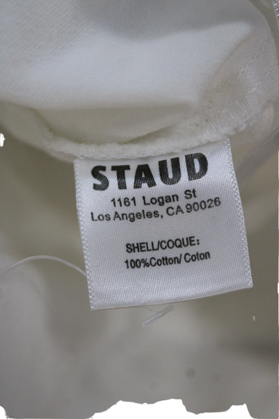 Staud Womens White Cargo Mini Skort 100% Cotton Size 8