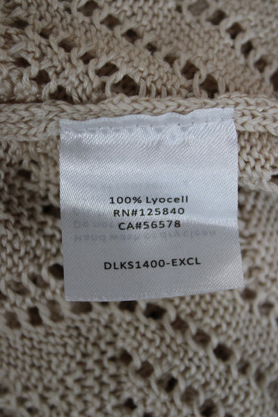Intermix Women Maxi Pencil Straight Skirt Beige 100% Lyocell Size S