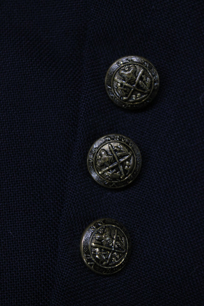Cricketeer Mens Dark Blue Wool Blend Button Blazer Collared Classic Size 56