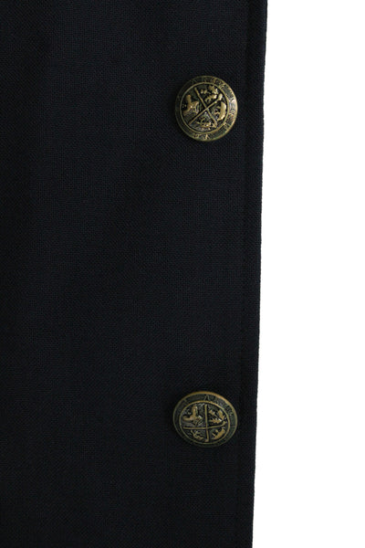 Cricketeer Mens Dark Blue Wool Blend Button Blazer Collared Classic Size 56