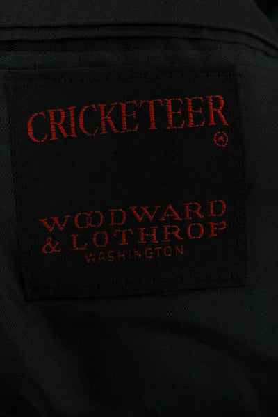 Cricketeer Mens Dark Blue Wool Blend Button Blazer Collared Classic Size 56