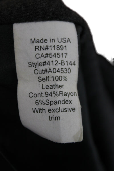Bailey 44 Women Leather Jersey Tank Black Round Neck Size 4