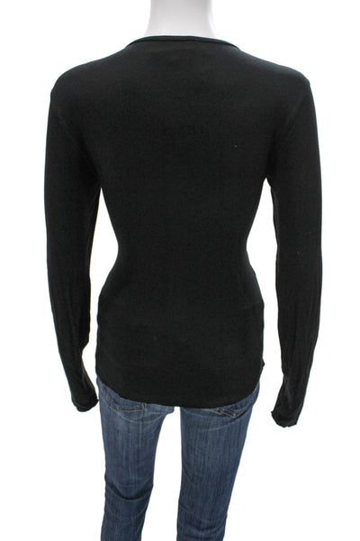 Bailey 44 Women Black Gothic Basic Long Sleeve Top Size L