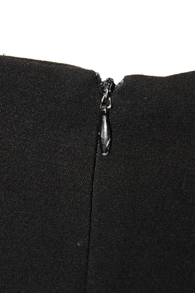 Zara Women Sheath Pencil Dress Black Silk Blend Sleeveless Knee Length Size L