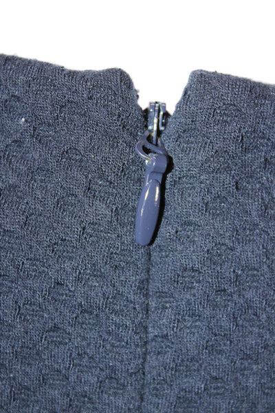 Rebecca Taylor Women Fit & Flare Dark Blue V-Neck Knee Length Dress Size 8