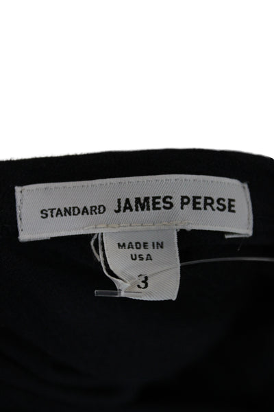 Standard James Perse Women Bodycon Dress Dark Blue V-Neck Short Sleeve Size 3