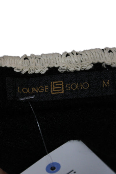 Lounge Soho Womens Bodycon Mini Dress Black Round Neck Short Sleeve Size M