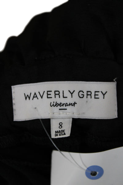 Waverly Grey Women Paperbag Cropped Pants Black Size 8