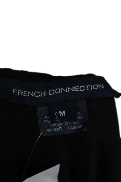 French Connection Womens Black Tank Solid Sleeveless Classic Polyester Size M