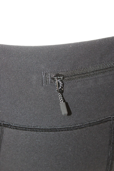 Lululemon Women Ankle Cropped Leggings Black Polyester Blend Size 8