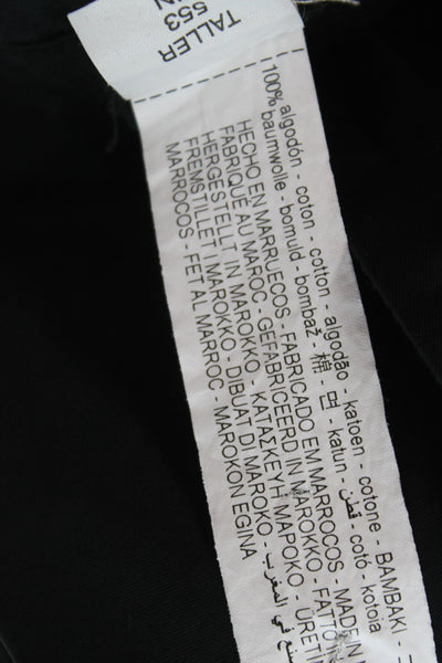 Zara Womens Paperbag Cargo Jogger Pants Black 100% Cotton Size L