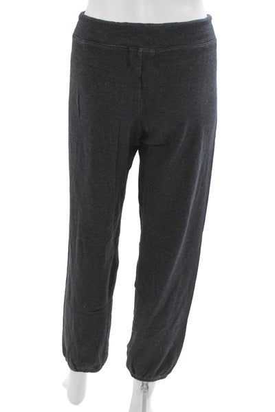 Monrow Women Jogger Sweatpants Dark Gray Stars Graphic Drawstring Size M