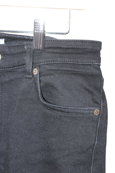 Zara Womens Black Skinny Ankle Jeans High Rise Button Fly Size 10