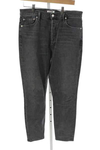 Agolde Unisex Ankle Cropped Jeans Dark Gray High Rise Size 30