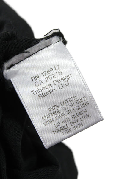 Nili Lotan Womens Black Jersey Graphic Quote Crew Neck Tank 100% Cotton Size L