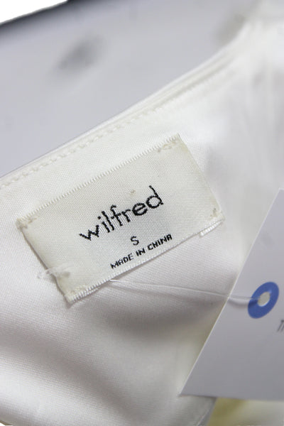 Wilfred Womens Cropped Sleeveless Tank Square Neck White Size S