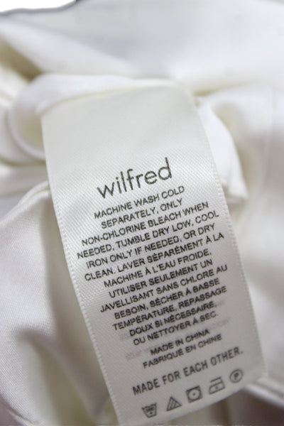 Wilfred Womens Cropped Sleeveless Tank Square Neck White Size S