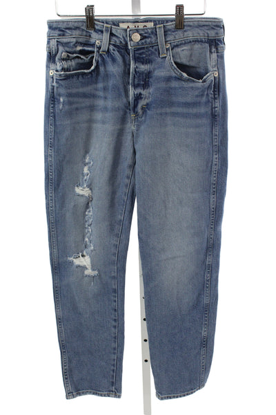 Amo Womens Boyfriend Cropped Blue Jeans Size 27