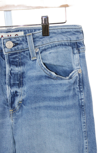 Amo Womens Boyfriend Cropped Blue Jeans Size 27