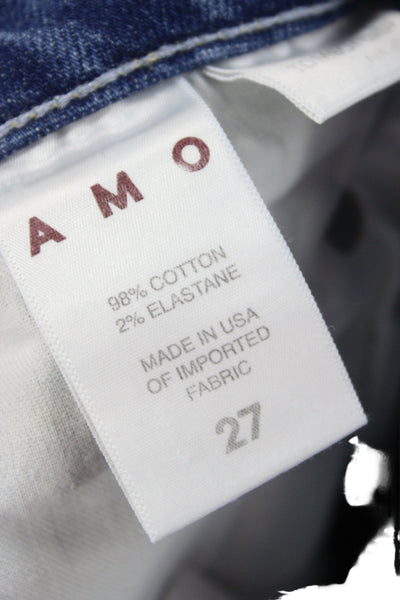 Amo Womens Boyfriend Cropped Blue Jeans Size 27