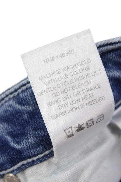 Amo Womens Boyfriend Cropped Blue Jeans Size 27