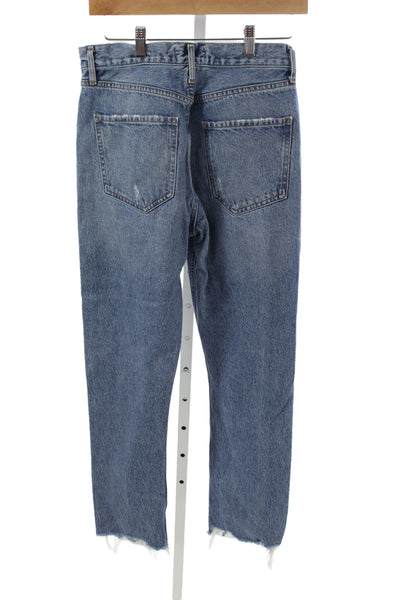 Agolde Women Cropped Straight Jeans Blue High Rise Size 27