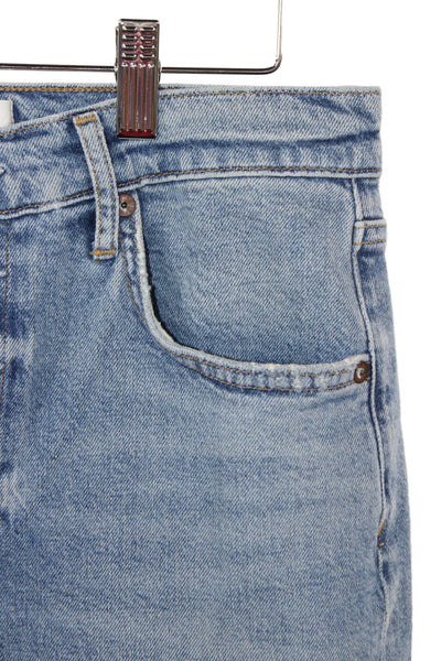 Agolde Womens Cropped Straight Jeans Blue Size 28