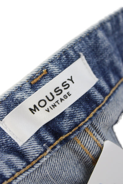 Moussy Womens Boyfriend Cropped Jeans Blue Size 29