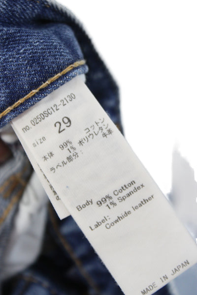 Moussy Womens Boyfriend Cropped Jeans Blue Size 29