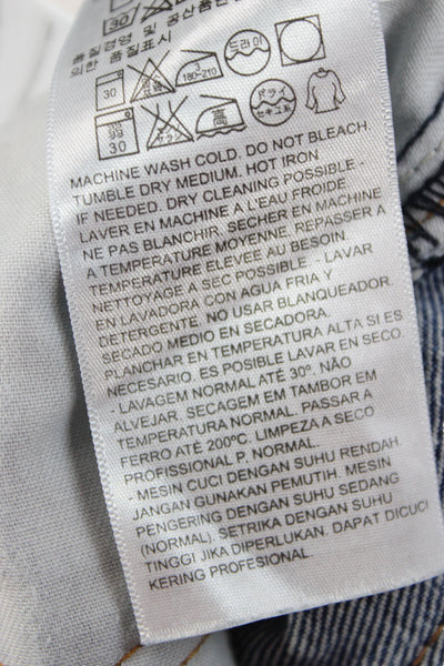 Levis Mens Dark Blue Straight Jeans Cotton Mid Rise Inseam 31 Size 30