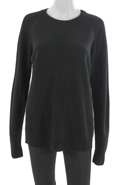 Closed Unisex Pullover Sweater Black Wool Cashmere Crew Neck Long Sleeve Size L