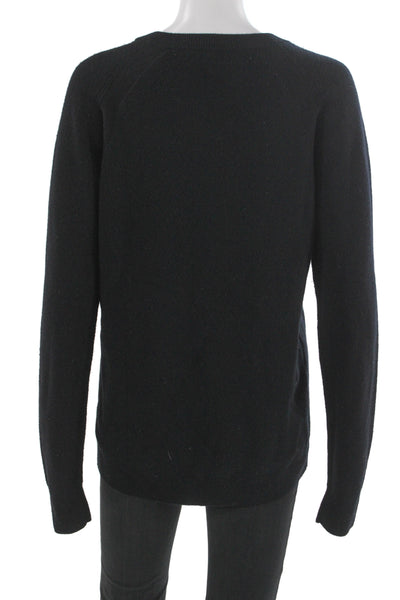 Closed Unisex Pullover Sweater Black Wool Cashmere Crew Neck Long Sleeve Size L