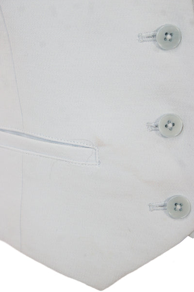 Wilfred Womens Sleeveless V Neck Button Vest Light Blue Polyester Size 4