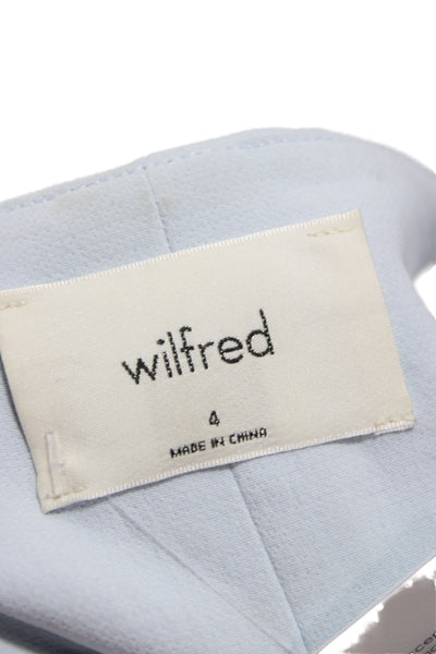 Wilfred Womens Sleeveless V Neck Button Vest Light Blue Polyester Size 4