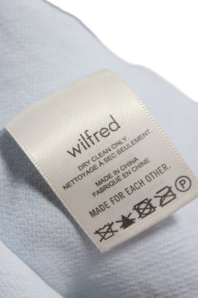 Wilfred Womens Sleeveless V Neck Button Vest Light Blue Polyester Size 4
