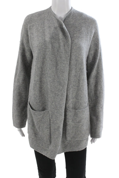 The Group Babaton Unisex Cardigan Gray Wool Yak Blend Long Sleeve Size S