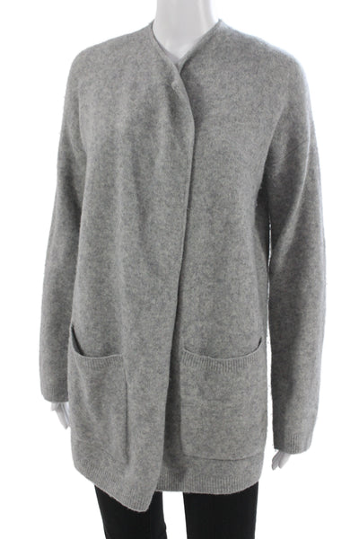 The Group Babaton Unisex Cardigan Gray Wool Yak Blend Long Sleeve Size S