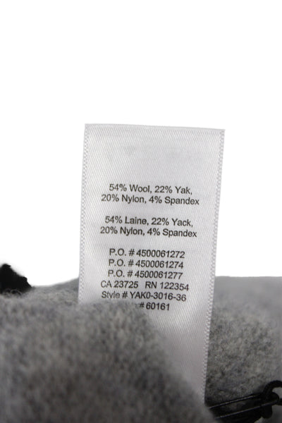 The Group Babaton Unisex Cardigan Gray Wool Yak Blend Long Sleeve Size S