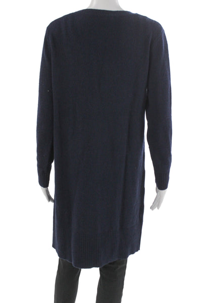 John Patrick Unisex Dark Blue V-Neck Button Cardigan Long Sleeve Size S