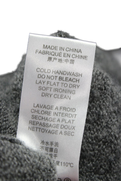 IRO Unisex Dark Gray Merino Cashmere V-Neck Cardigan Long Sleeve Size M