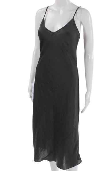 Wilfred Womens Black Slip Dress V Neck Sleeveless Size S