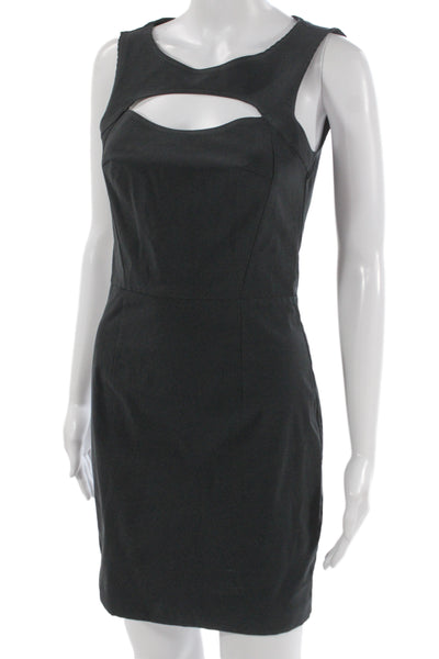 Maria Bianca Nero Womens Bodycon Sheath Black Sleeveless Dress Size L
