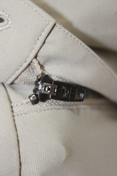 Lululemon Women Cropped Ankle Khakis Pants Beige Button Polyester Blend Size 29
