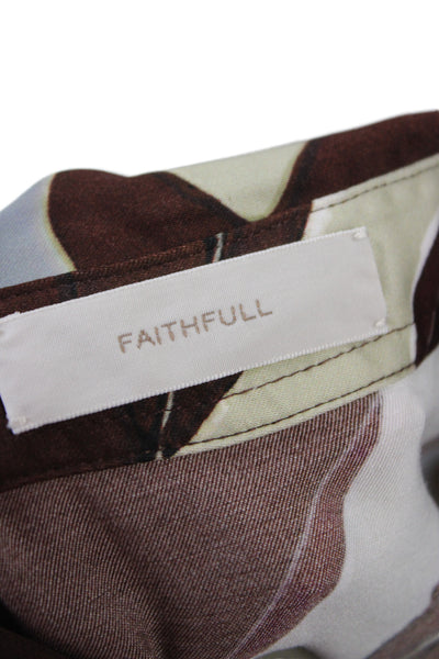 Faithfull Unisex Beige Collared Graphic Long Sleeve 2 Piece Top Size S