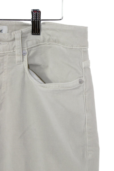 Frame Mens Chino Khakis Beige Button Solid Size 30