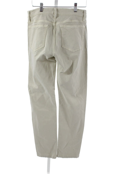 Frame Mens Chino Khakis Beige Button Solid Size 30