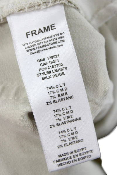 Frame Mens Chino Khakis Beige Button Solid Size 30