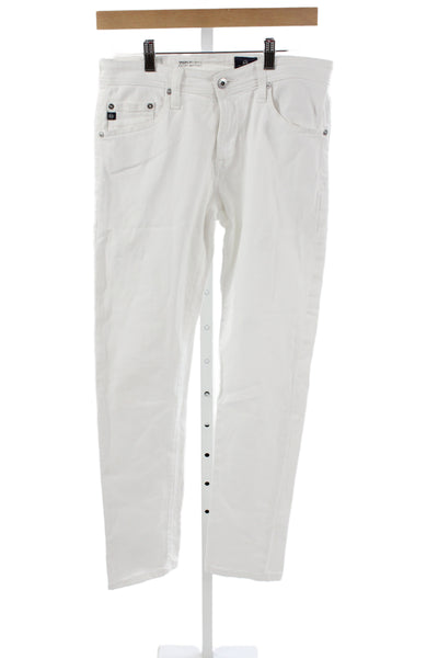 AG Adriano Goldschmied Mens White High Rise Skinny Jeans Size 30
