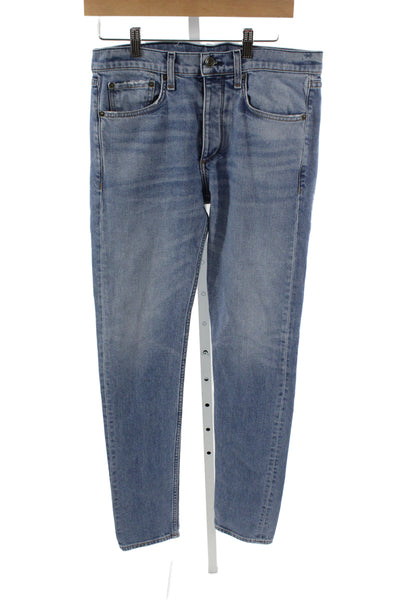 Rag & Bone Mens Skinny Tapered Light Blue High Rise Jeans Size 31