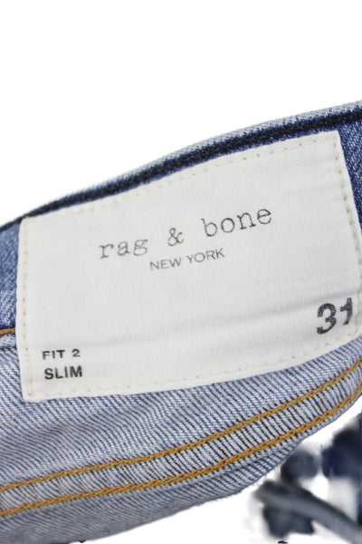 Rag & Bone Mens Skinny Tapered Light Blue High Rise Jeans Size 31